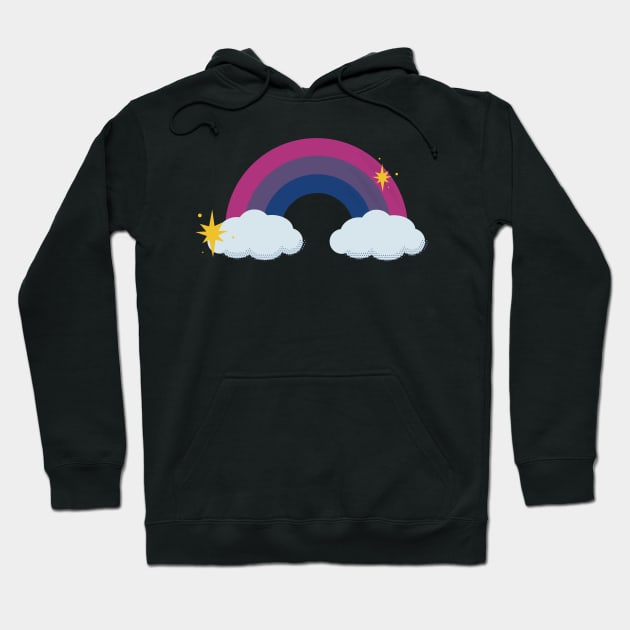 Bi Pride Retro Rainbow Hoodie by lavenderhearts